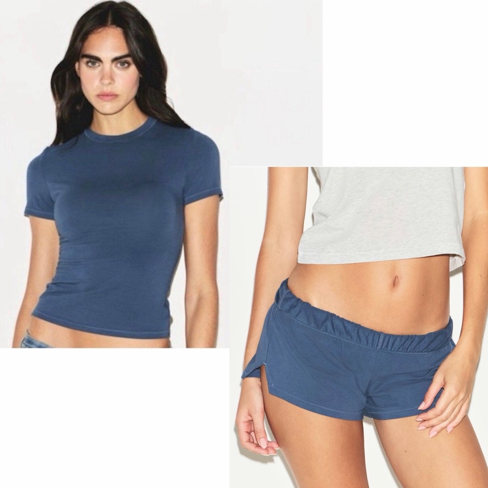 NWOT SKIMS LOUNGE SET COTTON RIB
T-SHIRT and COTTON JERSE SHORT
